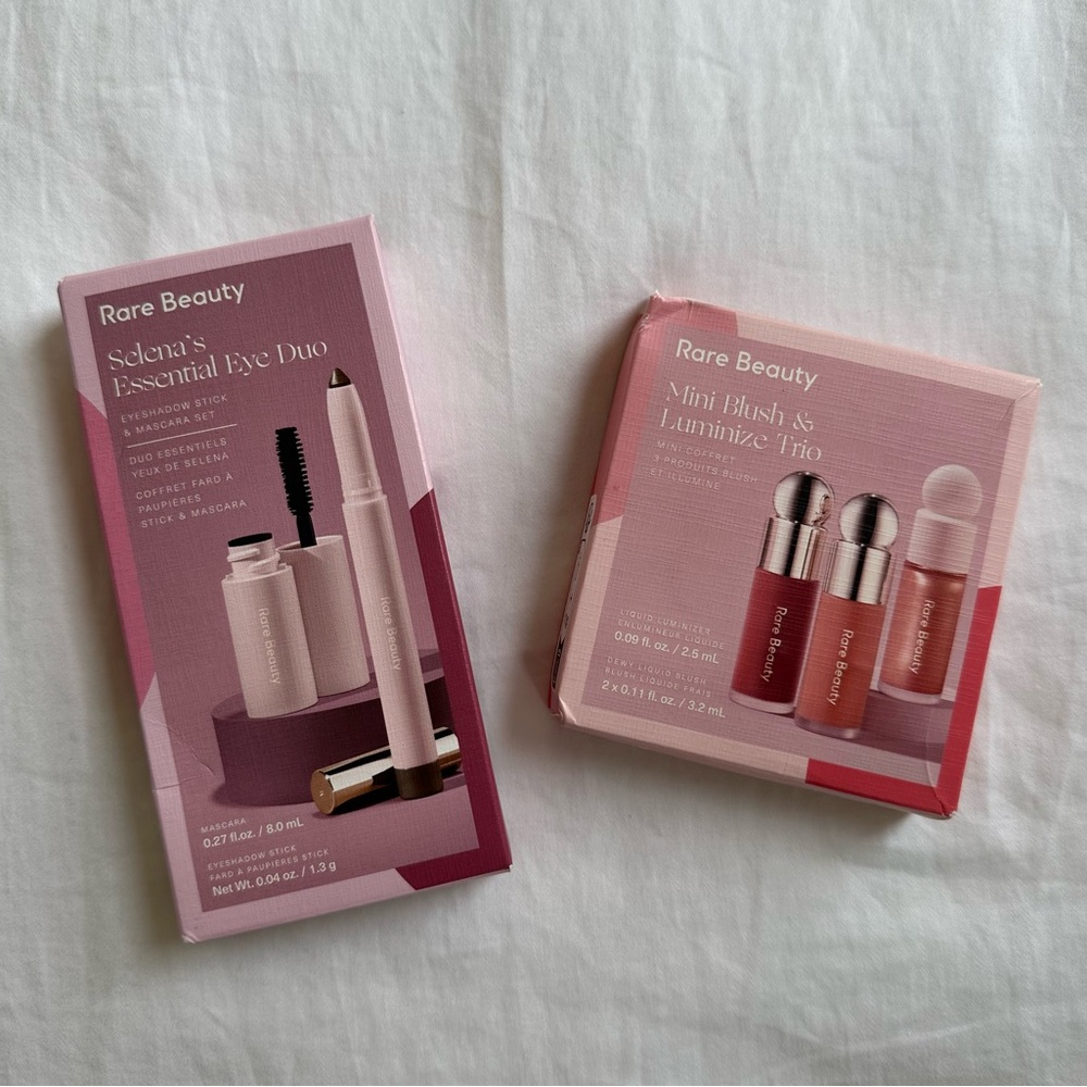 Rare Beauty Selena’s Essential Eye Duo & Mini Blush & Luminize Trio